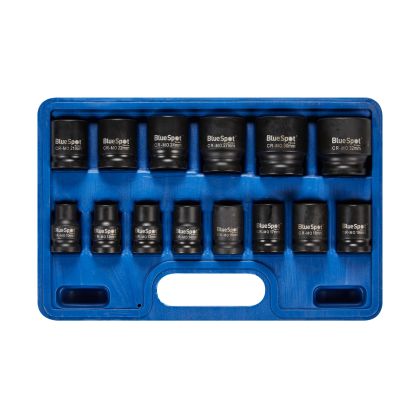 14 PCE 1/2" Metric Shallow Impact Socket Set