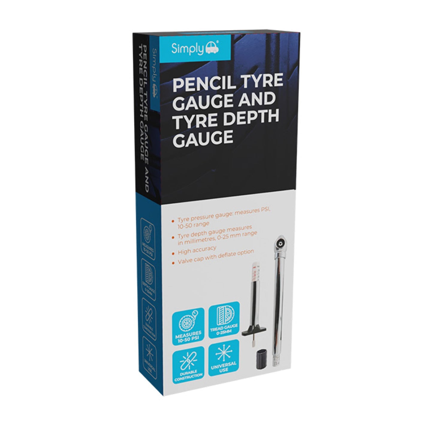 Pencil Tyre Gauge & Tyre Tread Gauge