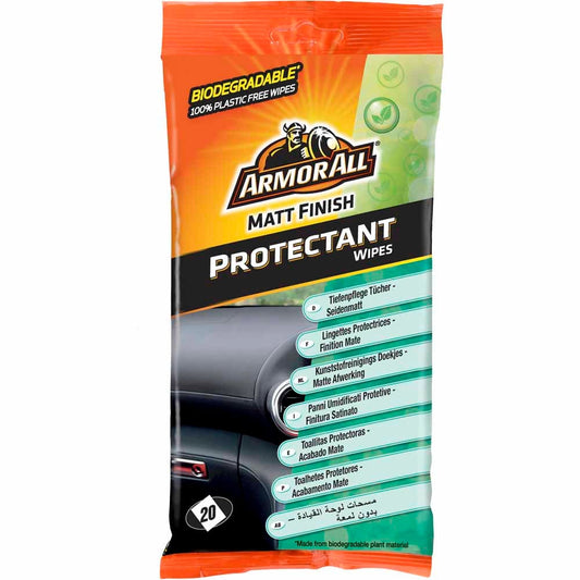 Armorall Car Interior Dashboard Cleaner Protector Wipes (20) - Matt Finish