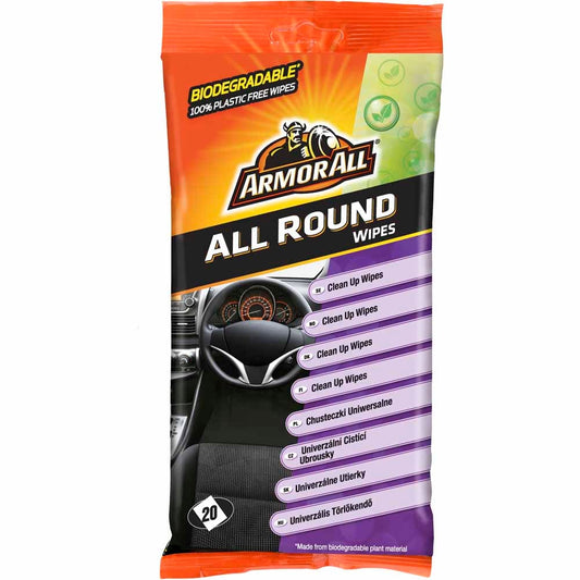 Armorall All Round Dashboard Carpet Fabric Cloth Cleaner Stain Remover Wipes