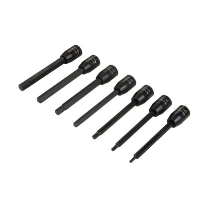 7 PCE Extra Long 3/8" Impact Hex Bit Sockets