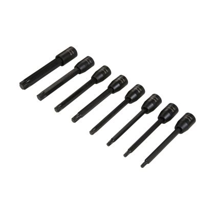 8 PCE 3/8" Extra Long Impact Torx Bit Sockets