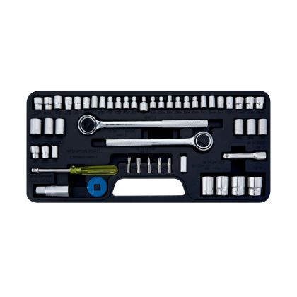 52 PCE 1/4" 3/8" & 1/2" Socket Set (4-13mm) (1/4"-13/16")