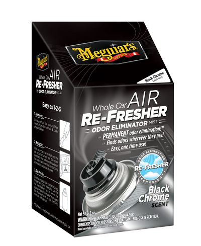 MEGUIARS AIR RE-FRESHER BLACK CHROME SCENT ODOR REMOVER G181302EU