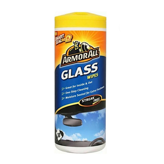 Armorall Glass Wipes Tub of 30 Wipes for Inside & Outside of Car Windows 37030en