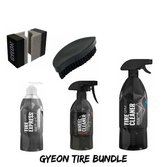 GYEON Q2M TIRE BUNDLE Express, Iron Wheel Clean, Cleaner, Brush and Applicators