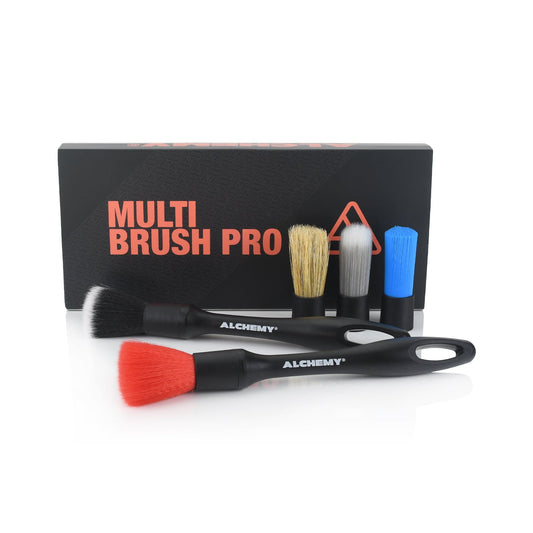 Alchemy MultiBrush Pro Set, 5 Different Brush Sizes Soft Car Detailing Brushes