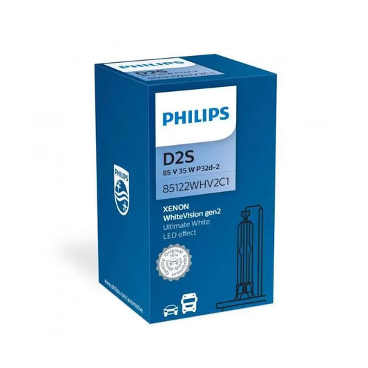 Philips D2S White Vision gen2 HID Xenon Upgrade Gas Bulb 85122WHV2C1 Single