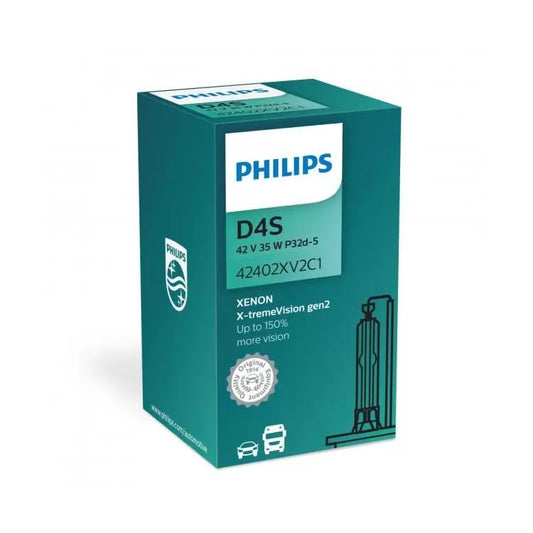 Philips D4S X-tremeVision gen2 HID Xenon Upgrade Gas Bulb 42402XV2C1 Single