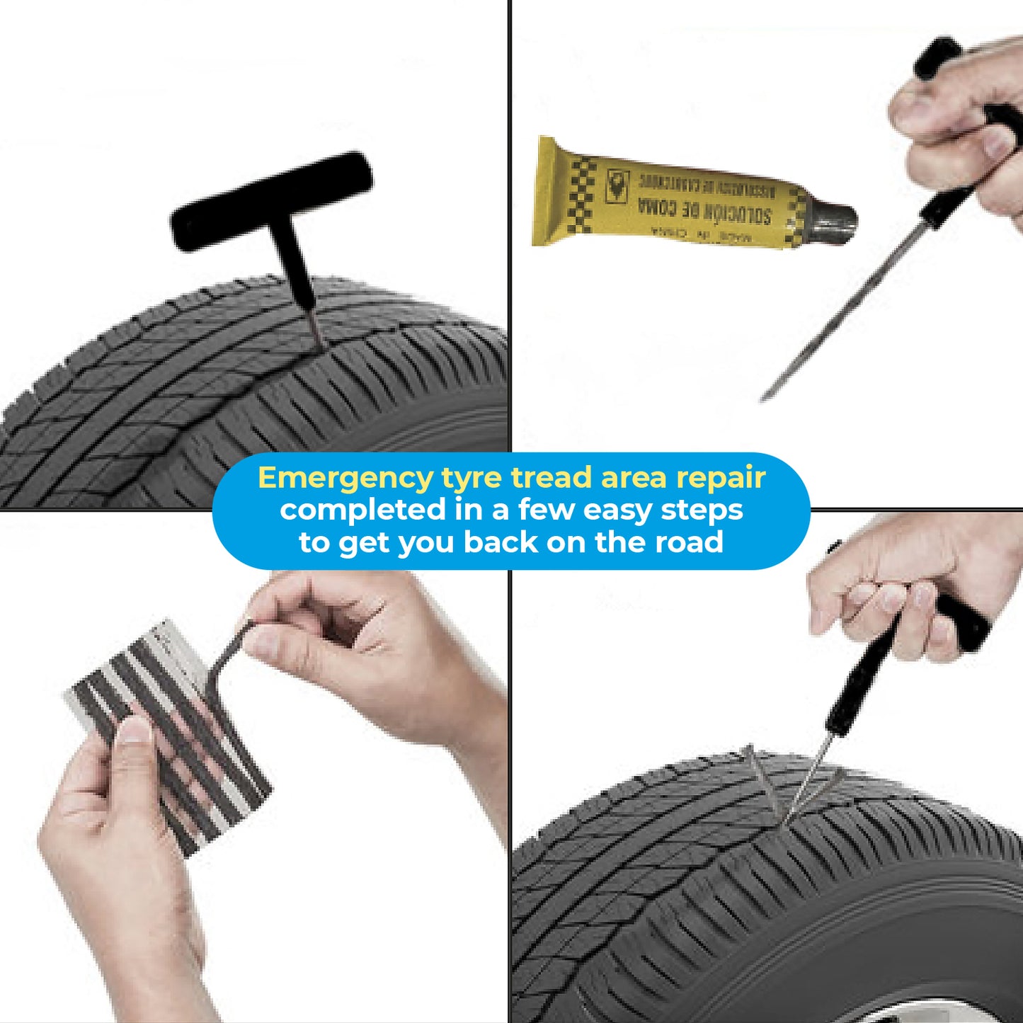 8 Piece Tyre Repair Kit