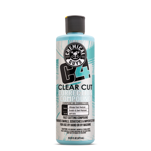 CHEMICAL GUYS C4 CLEAR CUT CORRECTION COMPOUND - FAST CUT - REMOVES SWIRLS
