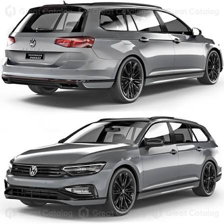 WingBar Edge (black) Roof Bars | VW Passat Estate 2015-22 | Flush Rails