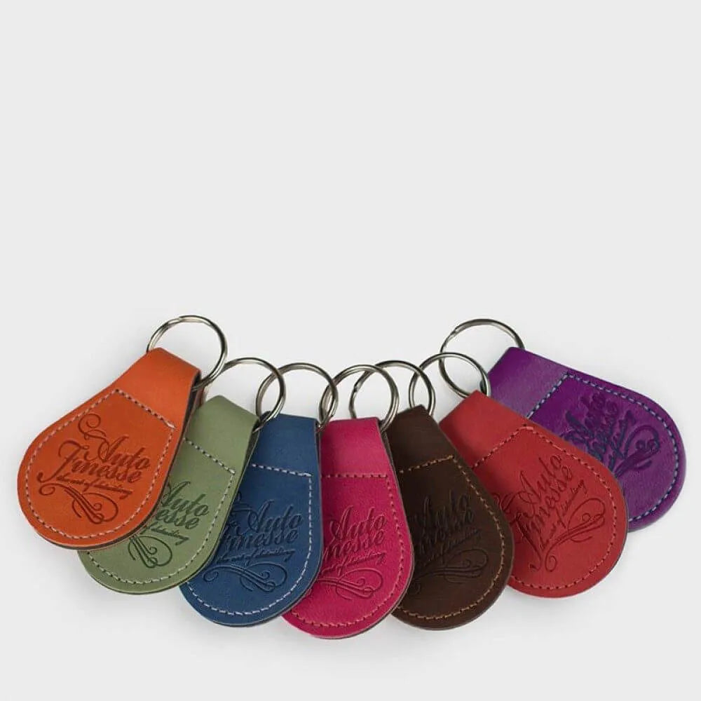 Leather Keyring - Purple