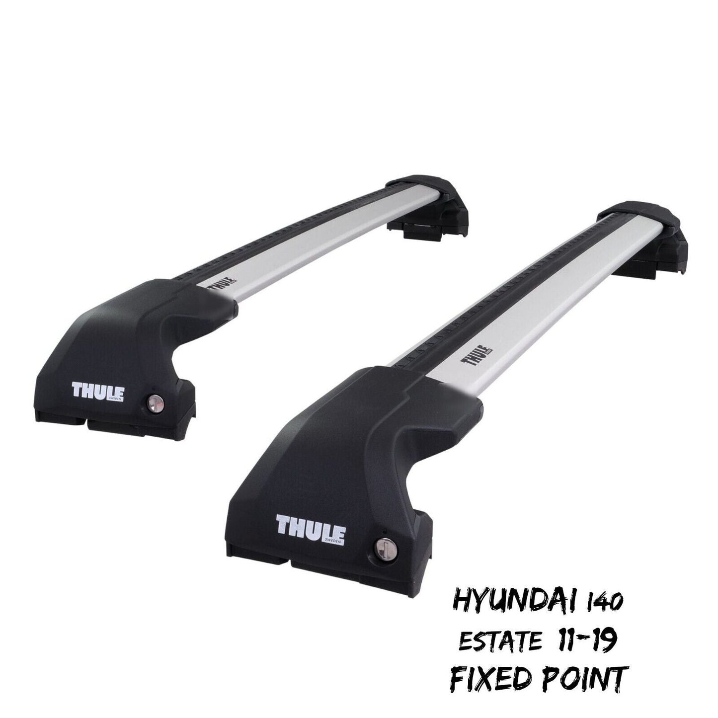 Thule WingBar Edge Silver Roof Bars Set to fit Hyundai i40 Estate 11-19 Fixpoint