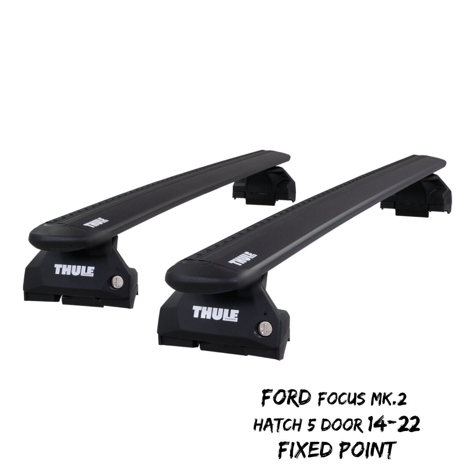 Thule WingBar Evo Black Roof Bars for Ford Focus Hatch Dr 05-11 Fixpoint