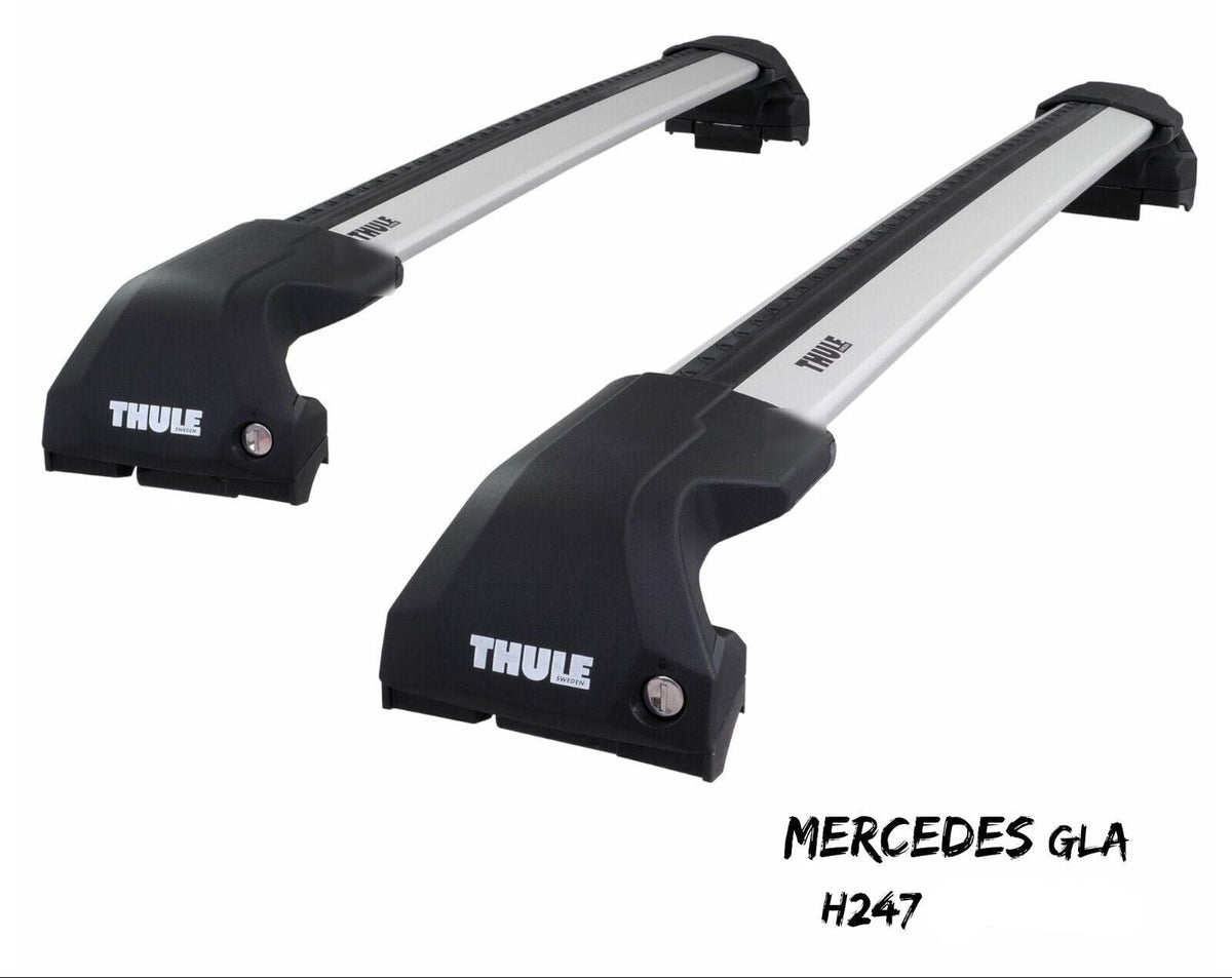 WingBar Edge (silver) Aluminium Roof Bars for Mercedes GLA (H247) 2020-26 Flush Rails