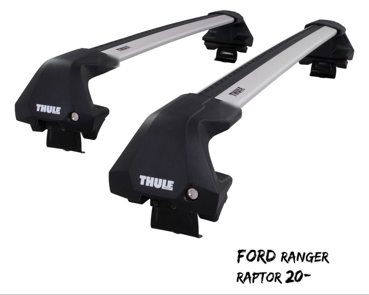 WingBar Edge (silver) Aluminium Roof Bars Set for Ford Ranger Raptor 2020-22