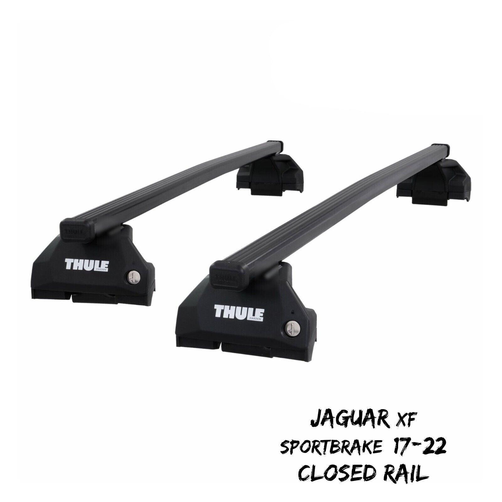 Thule Steel SquareBar Evo Roof Bars fit Jaguar XF Sportbrake 17 22