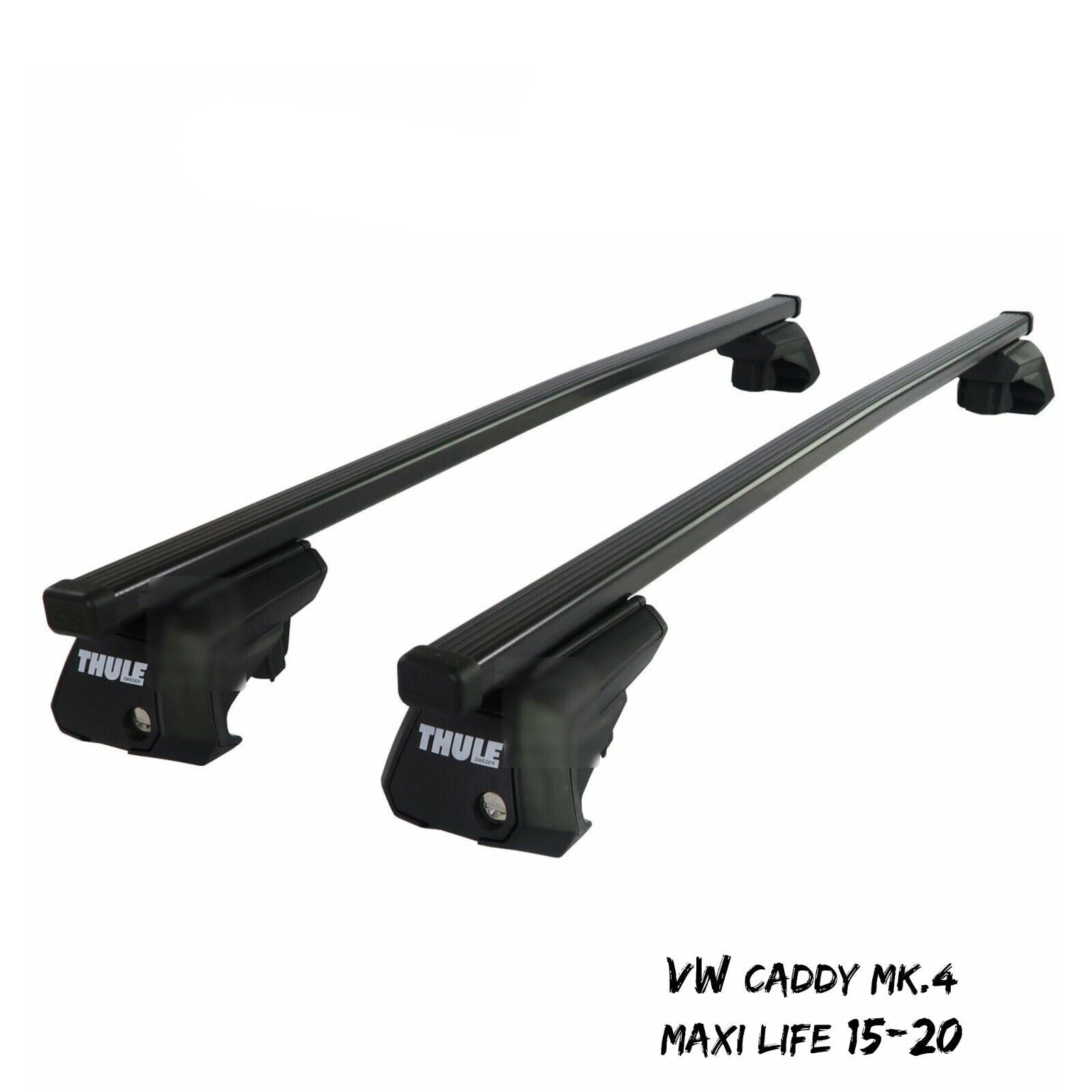 Thule Steel SquareBar Evo Roof Bars Set for VW Caddy Maxi Life Mk