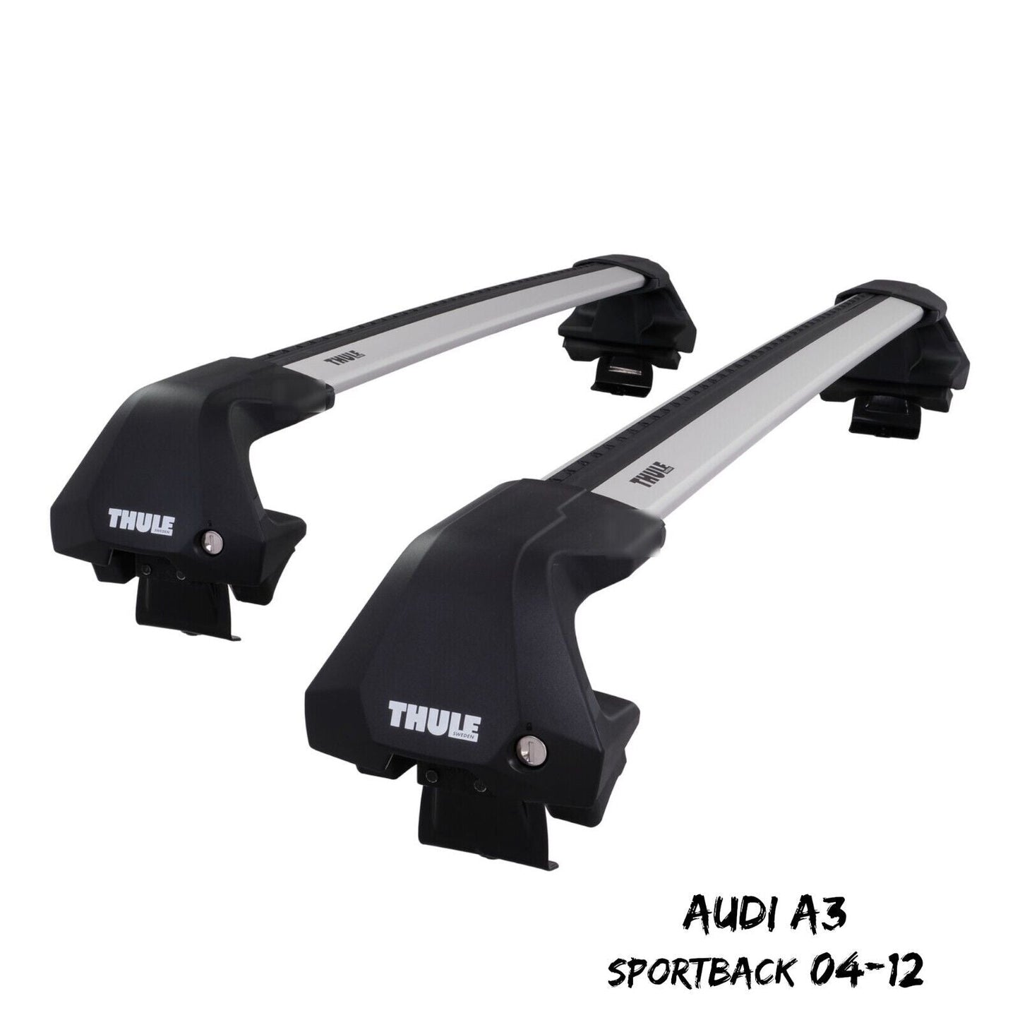 Thule WingBar Edge Silver Aluminium Roof Bars Set for Range Rover Evoque 11-18