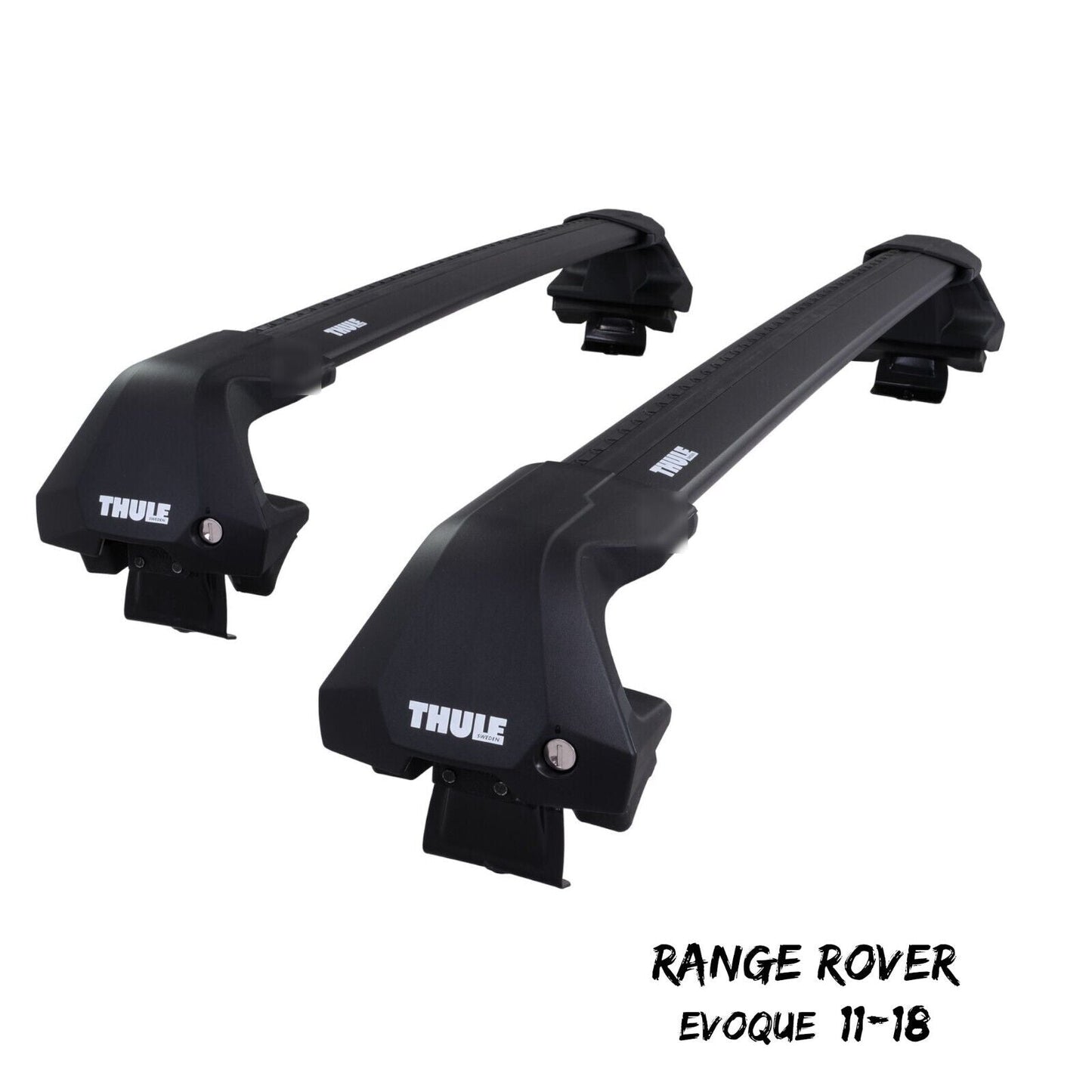 Thule WingBar Edge Black Aluminium Roof Bars Set for Range Rover Evoque 11-18
