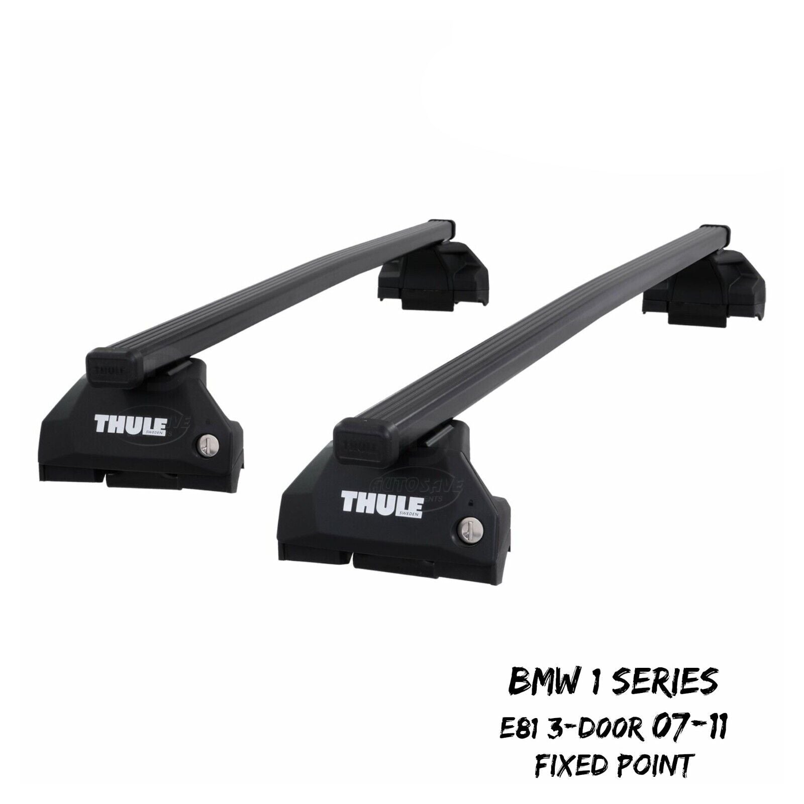 Thule Steel SquareBar Evo Roof Bars for BMW 1 Series 3 Door E81 07