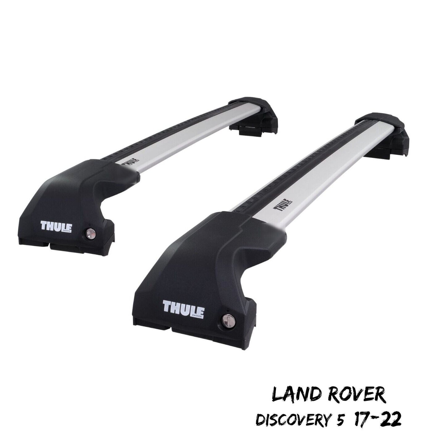 Thule WingBar Edge Silver Roof Bars Set for Land Rover Discovery 5 17-22 Rails