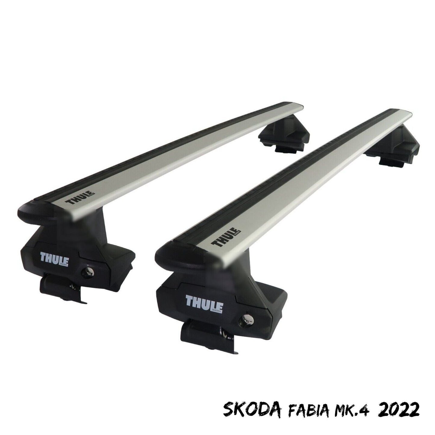 Thule Aluminium WingBar Evo Silver Roof Bars Set to fit Skoda Fabia Mk.4 2022