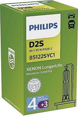 Philips D2S Longerlife 85V 35W 85122SYC1 Xenon Car Headlight Bulb PK32d-2