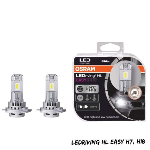 Osram LED H7/H18 Easy HL LEDriving 12V 16.2W PX26d/PY26d-1 6000K 64210DWESY-HCB