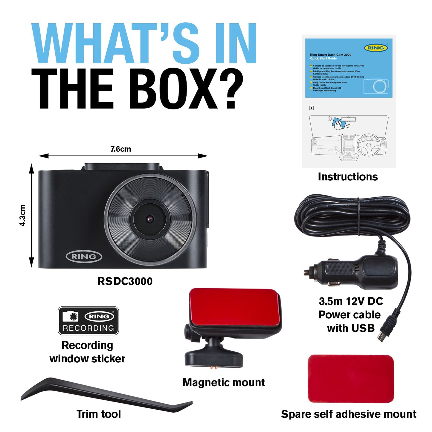 RING - Smart Dash Camera with GPS Tracker