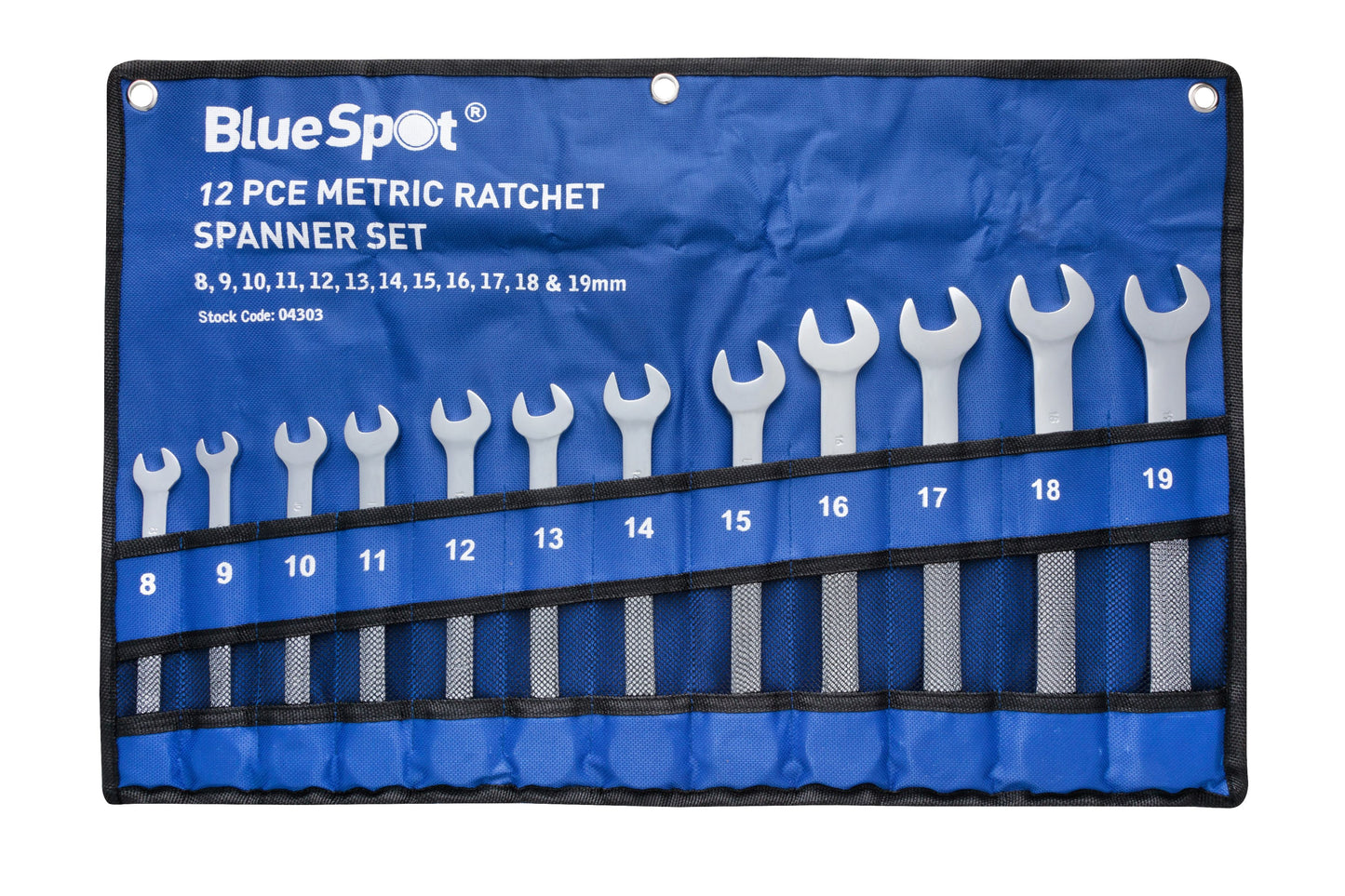 12 PCE METRIC RATCHET SPANNER SET (8-19MM)