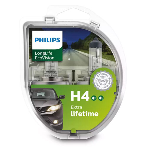 Philips LongLife EcoVision H4 (Twin) 12342LLECOS2 NEW IN STOCK 2022