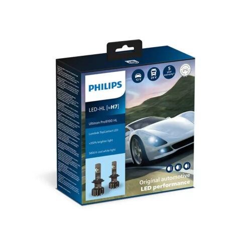 Philips Ultinon Pro9100 LED Pro 9100 5800K Car Headlight Bulbs H7 Twin Pack