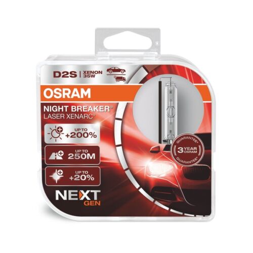 OSRAM Xenarc Night Breaker Laser D2S Xenon Headlight Bulbs (Twin) 200% NEXT GEN