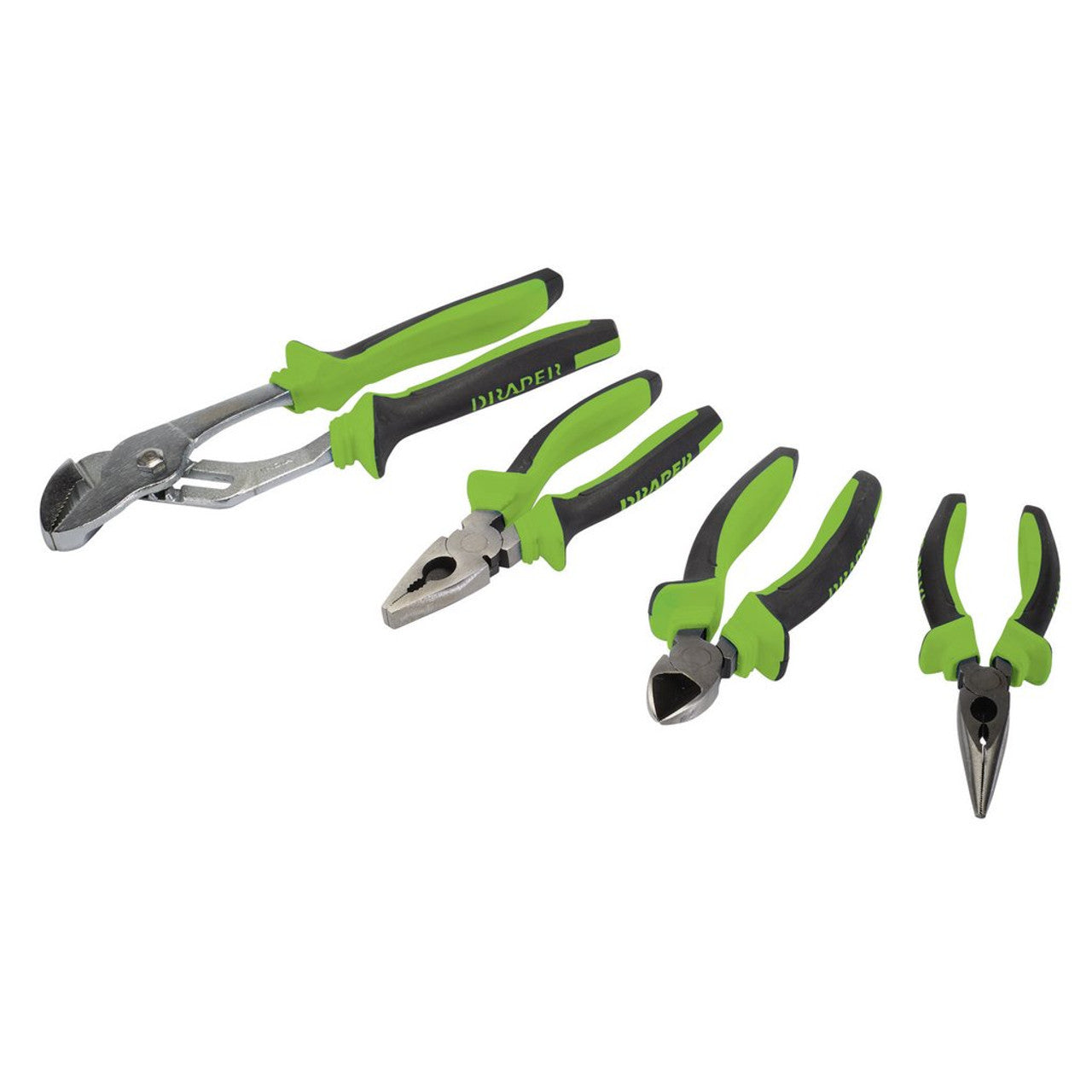 NEW Draper 04457 Soft grip Pliers Set Green 4pc Great Gift Idea