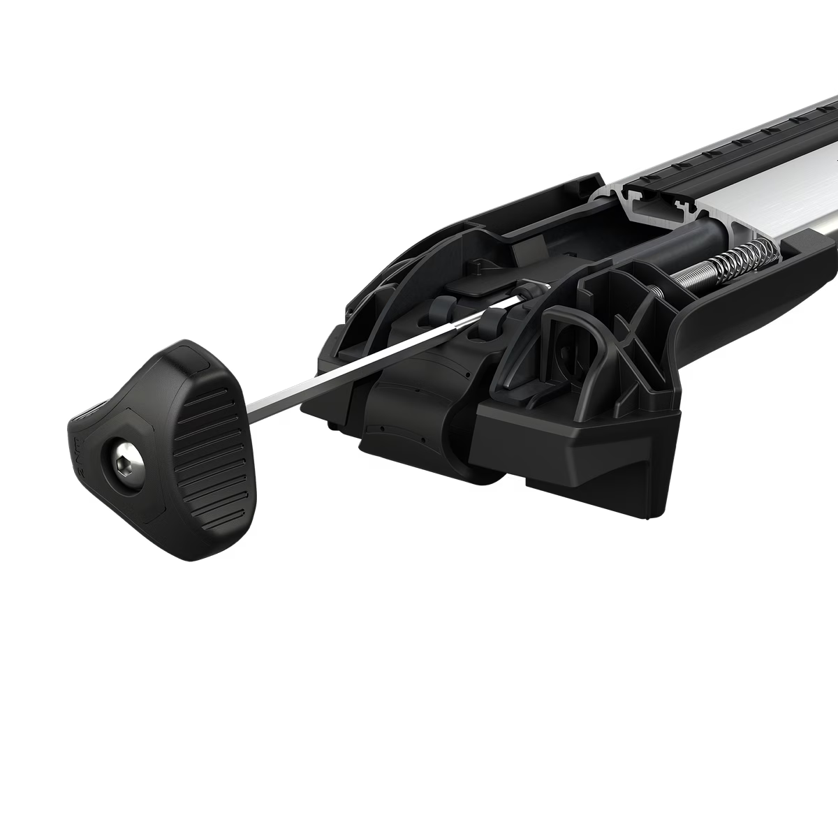 WingBar Edge (silver) Roof Bar Set to fit Skoda YETI (2009-17) w/ Raised (Open) Roof Rails