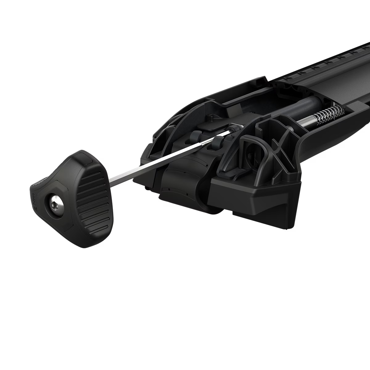 WingBar Edge (black) Roof Bar Set to fit Skoda YETI (2009-17) w/ Raised (Open) Roof Rails