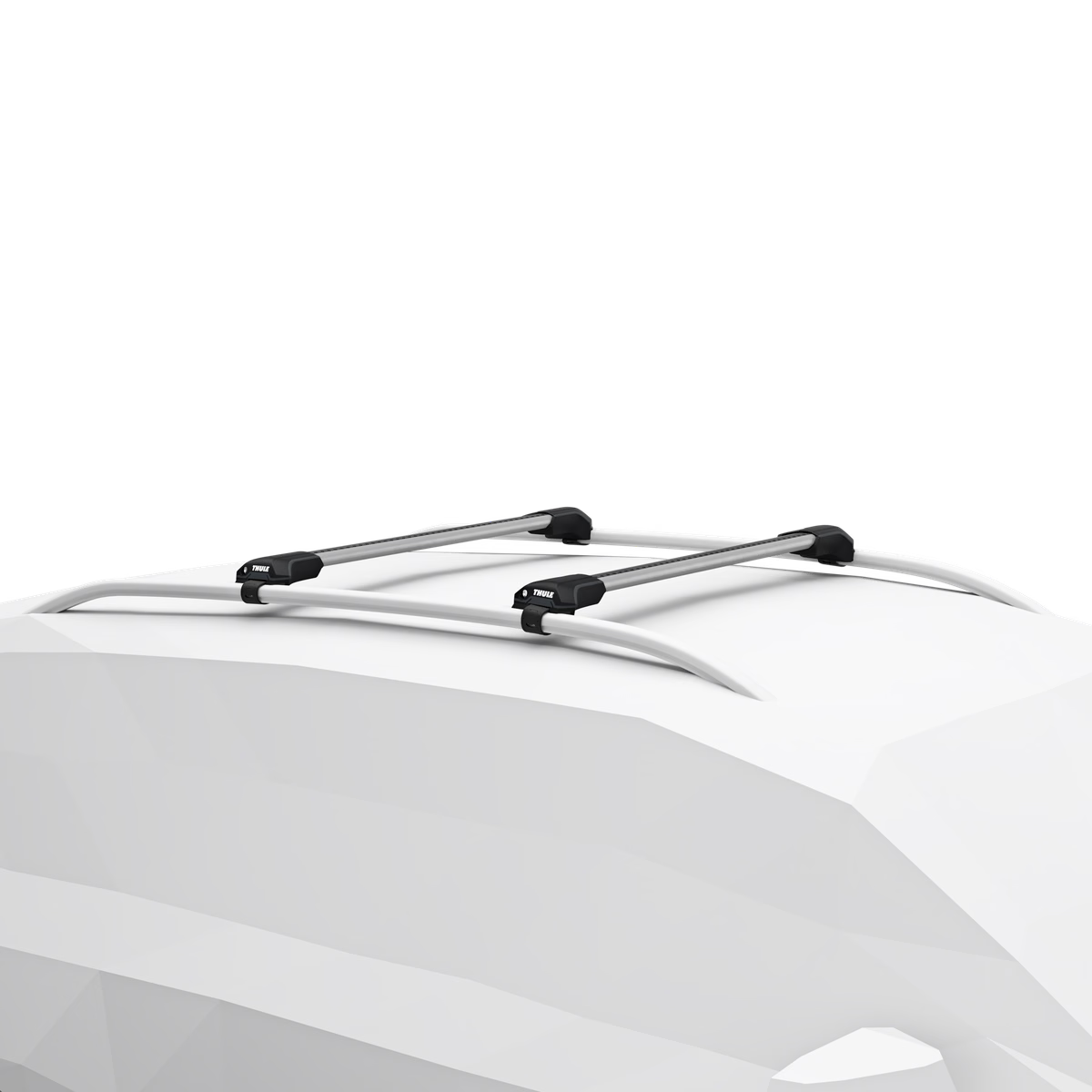 WingBar Edge (silver) Aluminium Roof Bar Set for Ford Tourneo Connect 2022-26 Raised (open) Rails