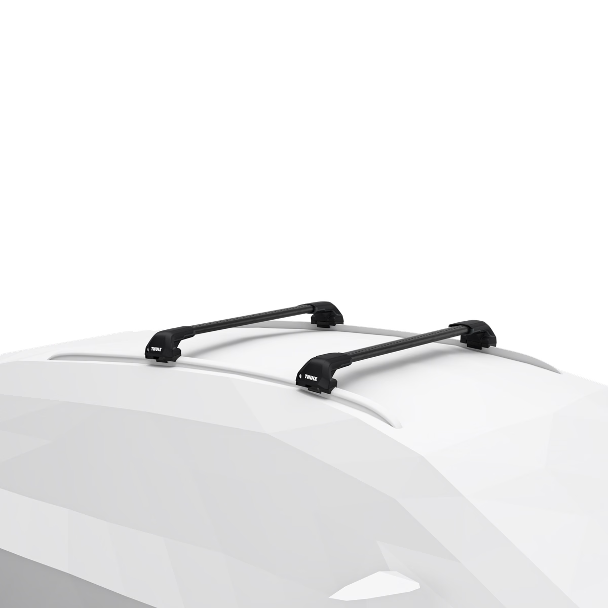 WingBar Edge (black) Aluminium Roof Bar Set for Kia Sorento Mk.4 2020-26 with Flush Rails