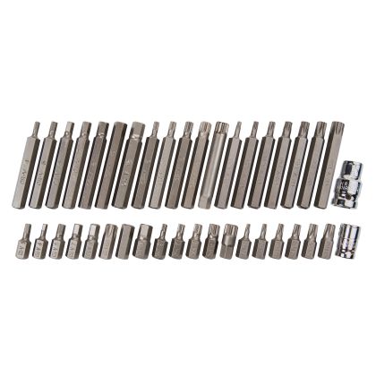 40 PCE 1/2" & 3/8" Mixed Hex, Spline and Torx Bit Set