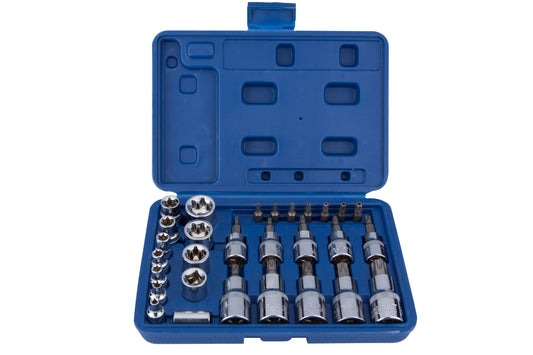 29 PCE TORX SOCKET & BIT SET (T10-T55) (E4-E20)