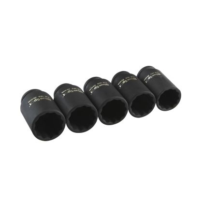 5 PCE 1/2" Metric Cr-Mo Impact Hub Sockets