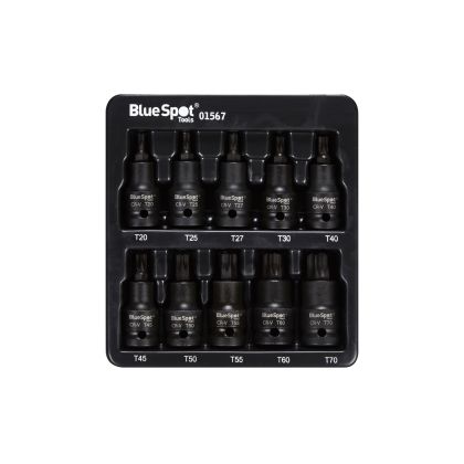 10 PCE 1/2" Impact Torx Bit Sockets