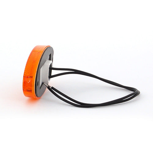 12-24V Slim Line Oval LED Amber Marker Lamp