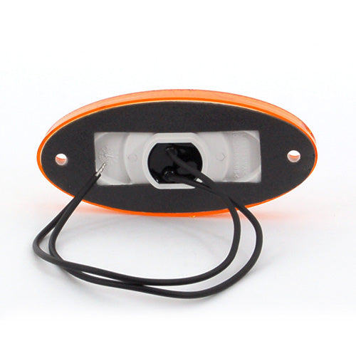 12-24V Slim Line Oval LED Amber Marker Lamp
