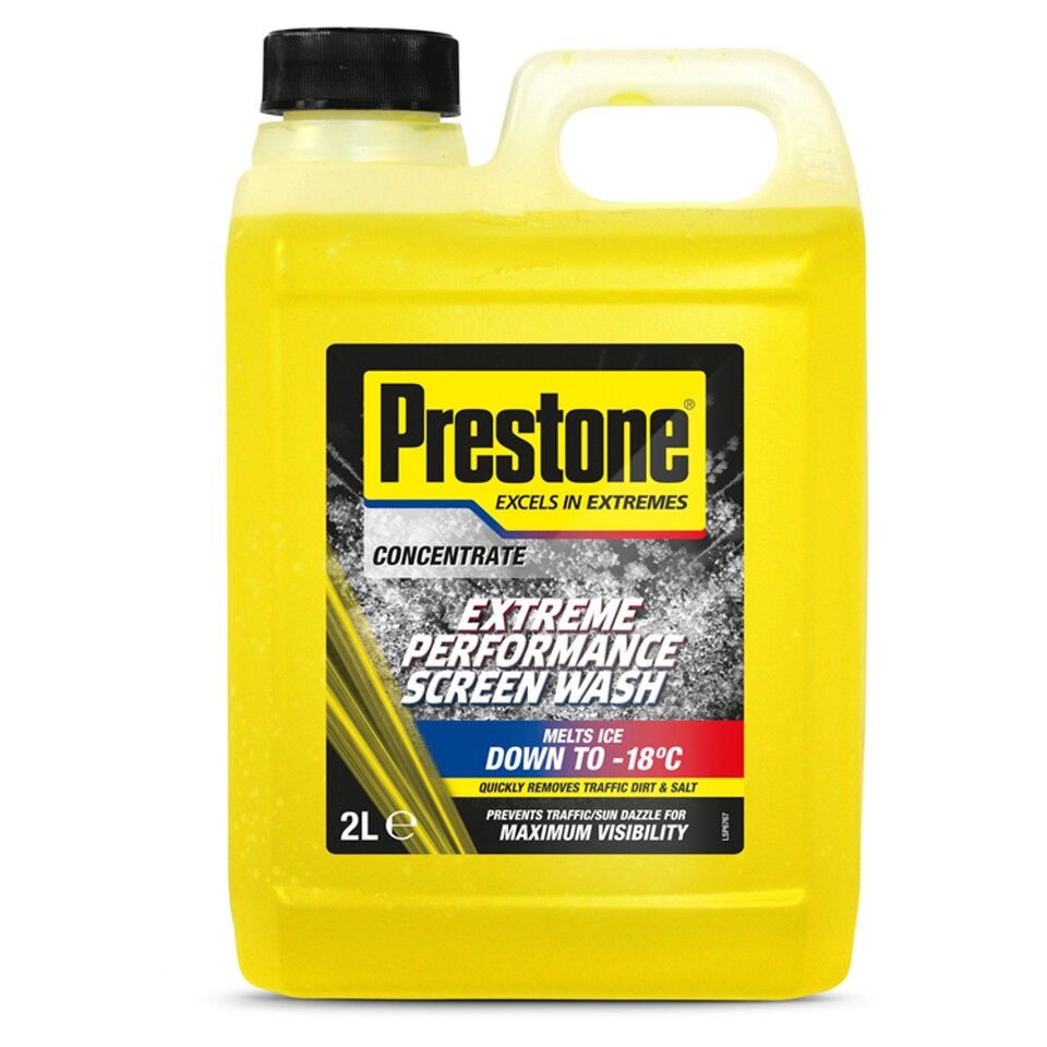 Prestone Extreme Performance Screenwash 2L Concentrate Melts Ice Down To -18C