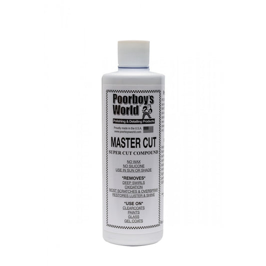 Poorboy's World Master Cut Compound 16OZ 473ml Remove Swirls Oxidation Scratches