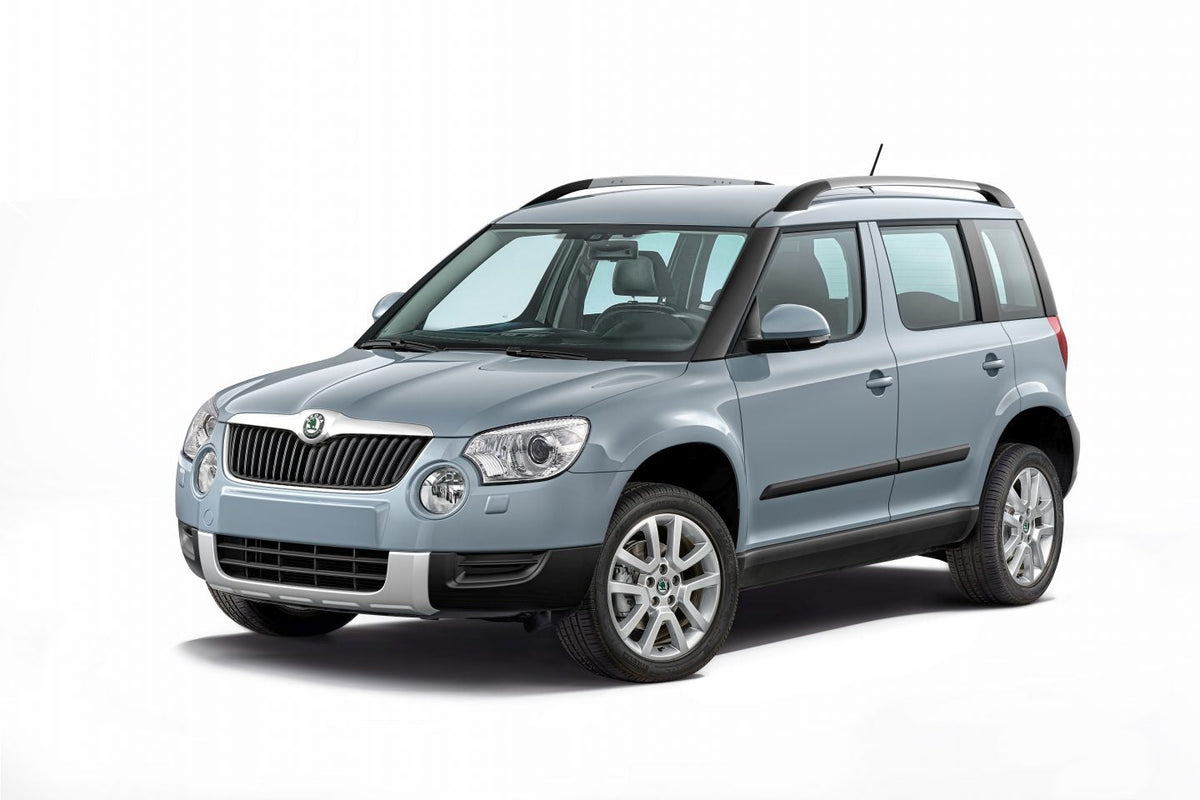 WingBar Edge (silver) Roof Bar Set to fit Skoda YETI (2009-17) w/ Raised (Open) Roof Rails