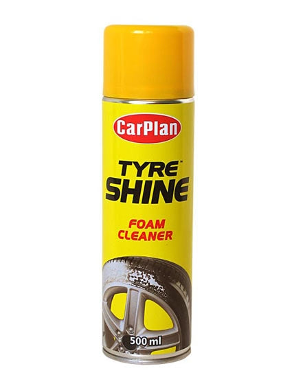 CarPlan Tyre Shine Foam Cleaner - Cleans & Protects Tyres 500ml